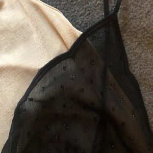 Tops black and beige